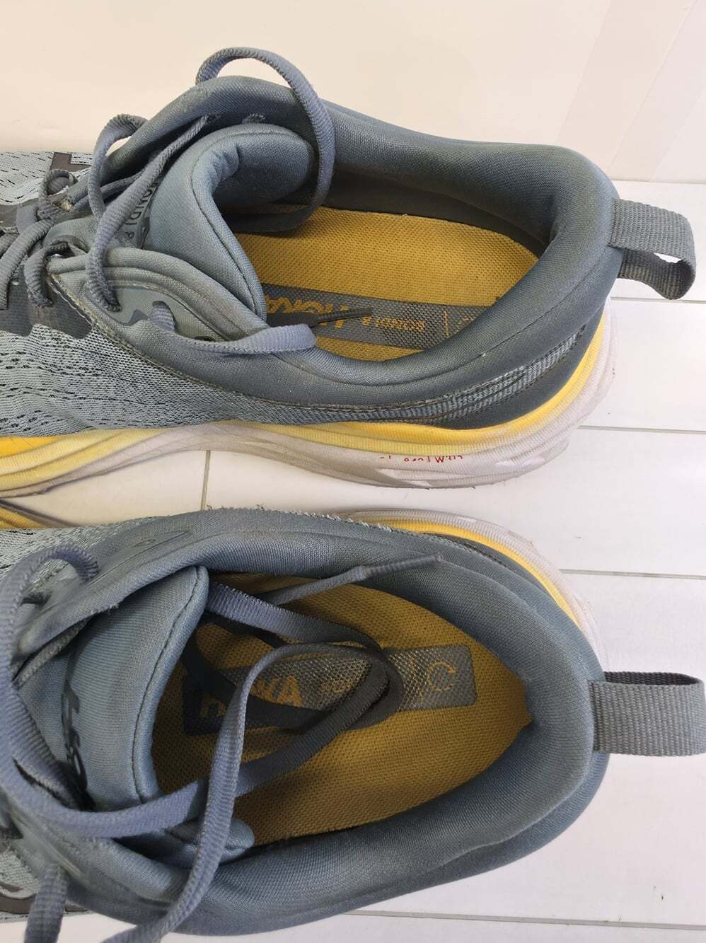 HOKA Bondi 8 Men’s Low Top Running Shoes Lace Up Mesh Goblin Blue 1127953 - Picture 5 of 10